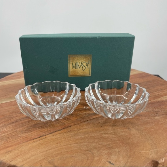 Mikasa Sunbeam Condiment Bowls clear glass - Picture 1 of 5